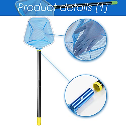 HOSKO 6FT Swimming Pool Skimmer, 11.8 x 13.2 Inches Detachable Pole Skimmer Net with 72 Inches Long Handle,Used to Clean Pool Leaves and Other Debris