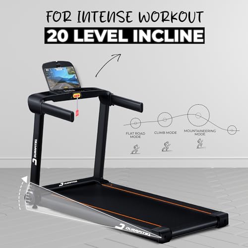 Image of Ace Pro 4.5 HP Peak BLDC Motorized Treadmill | 20 Level Auto Incline| 16 Km /Hr Max Speed | 120 Kg Max User Weight| Bluetooth Speaker | Wynd app | Home use