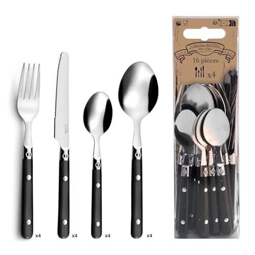 Amefa Pradel Essentiel Saxo Triangelrohr, Schwarz, 16 Stück