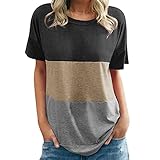 Photo Gallery fawhewx girocollo da donna camicia a maniche corte con pannelli a blocchi di colore t-shirt pullover da donna tunica top camicia casual estiva top felpa girocollo (d-khaki/xxl) Photo Gallery fawhewx girocollo da donna camicia a maniche corte con pannelli a blocchi di colore t-shirt pullover da donna tunica top camicia casual estiva top felpa girocollo (d-khaki/xxl)