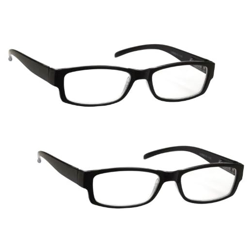 The Reading Glasses Company Gafas De Lectura Negro Ligero Cómodo Lectores Valor Pack 2 Estilo Diseñador Hombres Mujeres Uvr2Pk032 +2,00 2 Unidades 70 g