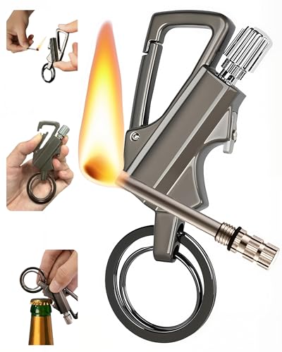 Encendedor llavero reusable multiuso impermeable para camping miniatura 1