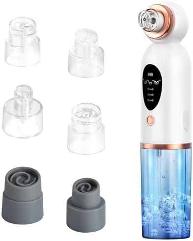 Mitesserentferner Porenreiniger, Porensauger Gesicht Mitesser Entfernen, Porenreiniger mit 6 Austauschbare Saugköpfe 3 Modi Zum Gesichtsreinigung Blackhead Remover
