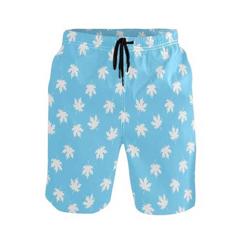 Plant Blue Mens Swim Trunks Quick Dry Beach Shorts with Pocket S 23031932