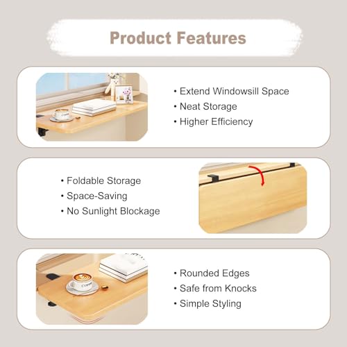 Extensor de estante de ventana de MDF mesa de repisa estable y elegante 6
