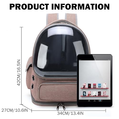 Mochila para gato Jorzer con burbuja 3D impermeable y ajustable 5