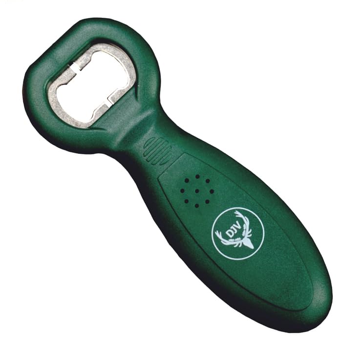 DJV Flaschenöffner Röhrender Hirsch - Grün - mit Soundeffekt & Tierstimme - Geschenk für Jäger Jagdfreunde & Naturfreunde