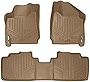 SMARTLINER Custom Fit Floor Mats 2 Row Liner Set Tan for 2010-2016 Cadillac SRX - All Models