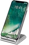 Schnell-Ladestation mit Ablagefläche für Qi-kompatible Mobilgeräte und Smartphones • Gummierte Ablagefläche und Füße: für sicheren Halt • Farbe: silbern • Maße: 7 x 11 x 9 cm, Gewicht: 96 g