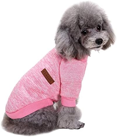 Jecikelon Dog Clothes Dogs Sweater Soft Puppies — top-down angle highlighting key features