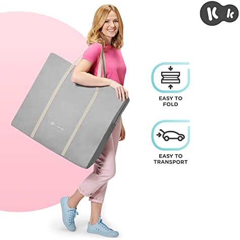 Kinderkraft Baby Crib 3 in 1 LOVI, Cradle, Travel Cot, Rocker, Easy Folding and Unfolding, Adjustable Canopy, with Accessories, Mattress Cover, Included Toys, Transport Bag, for Newborn, 0-9 kg, Gray