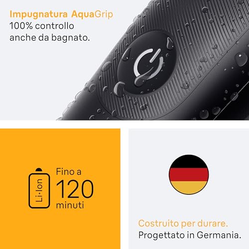 Braun Rifinitore All-in-One Series 5, Rasoio Elettrico Barba E Capelli 13In1, Taglia Peli Naso E Orecchie, Macchinetta Per Capelli, Lama ProBlade, Tecnologia AutoSense, Wet&Dry, AIO5565, Nero - Immagine 4