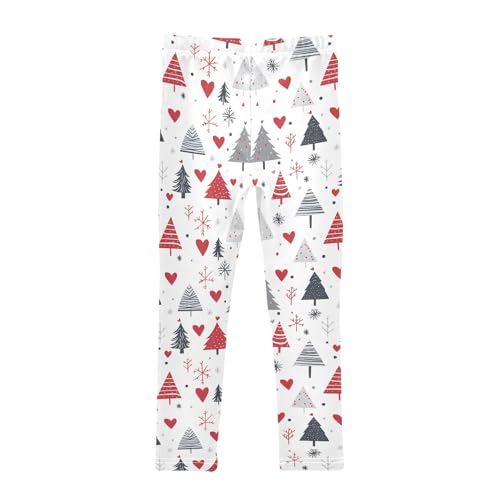 senya Girls Printed Leggings Yoga Pants Winter Trees Love Pattern for Kids in 4t to 10 Years, 4T2