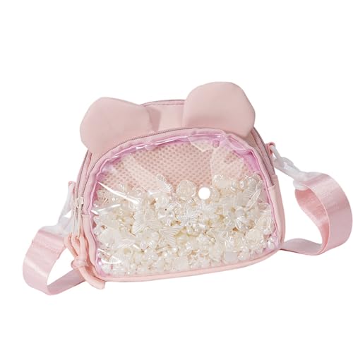 Practical Nylon Anime Accessory Bag Offering Different Carrying Option Shoulder Bags Crossbody Purse For Everyday Use Clear A