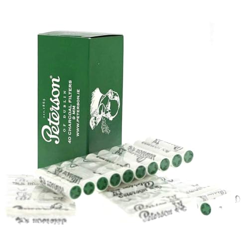 Peterson Pipes - 9mm Activated Charcoal Filters, 40 Pack