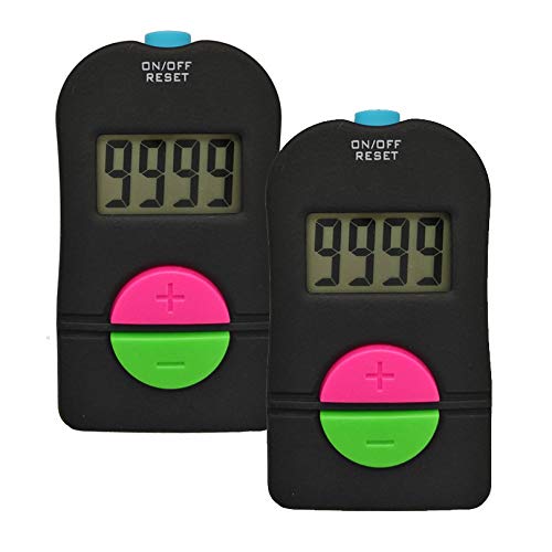 iPobie 2 Piezas Contador Manual Digital De Conteo, Contador Digital pequeño para Deportes de Golf para Agregar/Quitar Pantalla LCD Contador