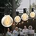 Guirlande Guinguette LED, Yuusei 7,6M Guirlande Lumineuse Exterieur avec 12 G40 Ampoules et 1 Ampoules de Rechange IP45 Imperméable Extérieur Intérieur Guirlande pour Jardin Patio Café - Blanc Chaud