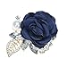 Produktbild Fansi 1 Stücke frauen Brosche Corsage Brosche Blume Stoff Brosche Kleidung Pins Zubehör Kleine Pins Hochwertige Legierung Diamant Brosche