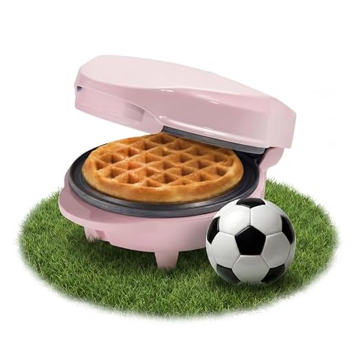 Bestron Mini-wafelijzer voor klassieke wafels, wafelijzer met antiaanbaklaag, voor kinderfeestjes, Familiefeest, Pasen of Kerst, retro design, 550 Watt, kleur: roze