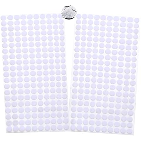 400Pcs Self Adhesive Dots,200 Pairs Hook and Loop Self,10mm Hook and Loop Dots Double Sided Sticky Pads,Loop Self Adhesive Dots Tapes White,for Home, School, Office Cover