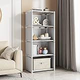 RIIPOO Versatile 4-Cube Storage Organizer Shelves for Bedroom Closet, Space-Saving 5-Layer Bookshelf | Compact Bookcase Unit Ideal for Small Spaces