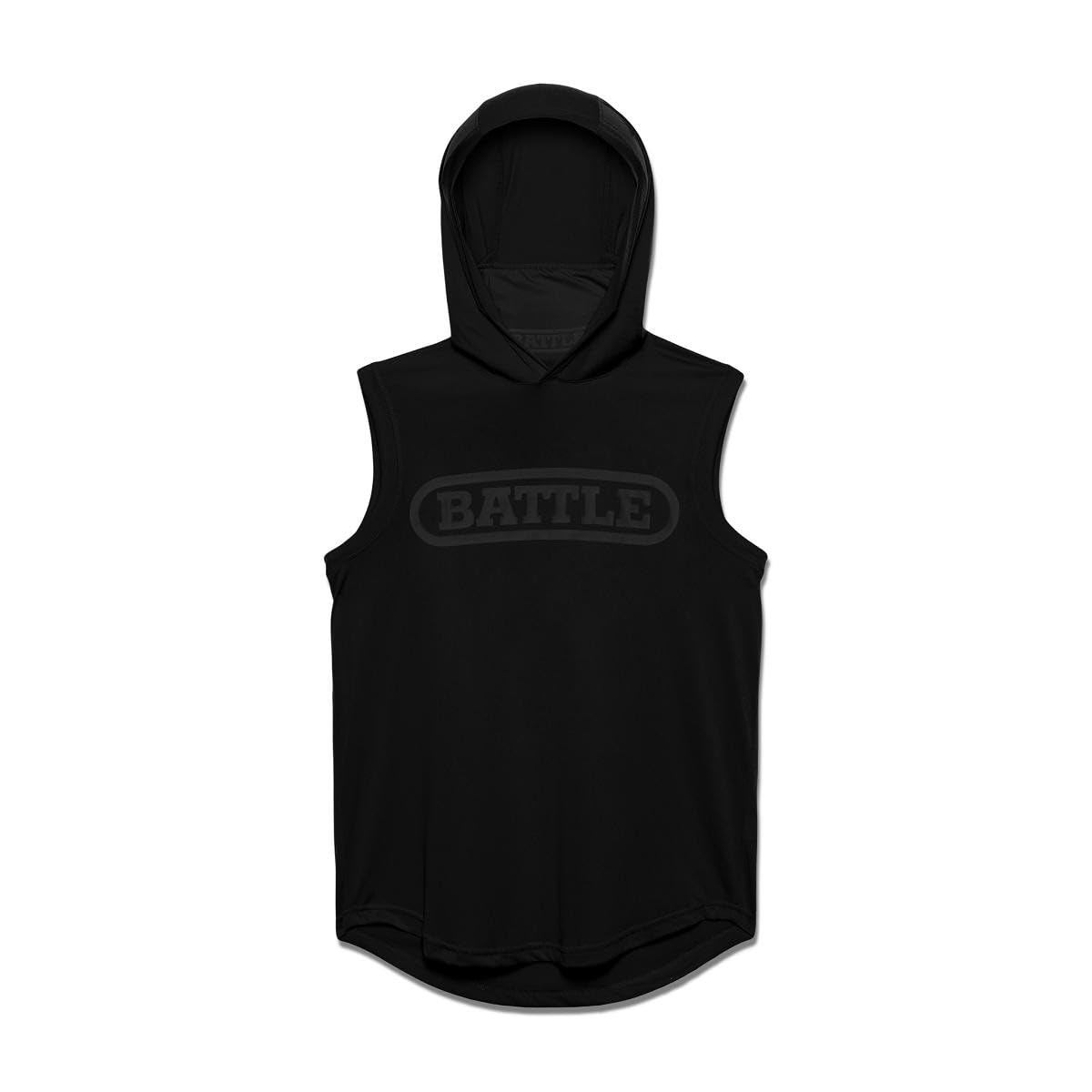 Battle Sports Sleeveless Light Action Face Mask Workout Hoodie - Raglan Cut Sleeveless Hoodie for Adults & Youth