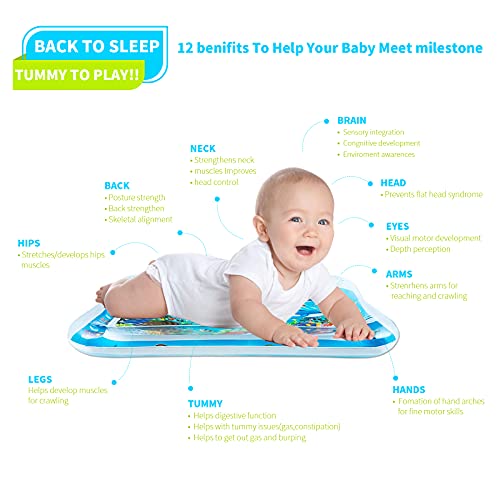 VOCH GALA Inflatable Tummy Time Water Mat, Baby Toys for 3 6 9 12 Months Infant Boys Girls, Ideal Gift for Baby to Meet… - Image 3