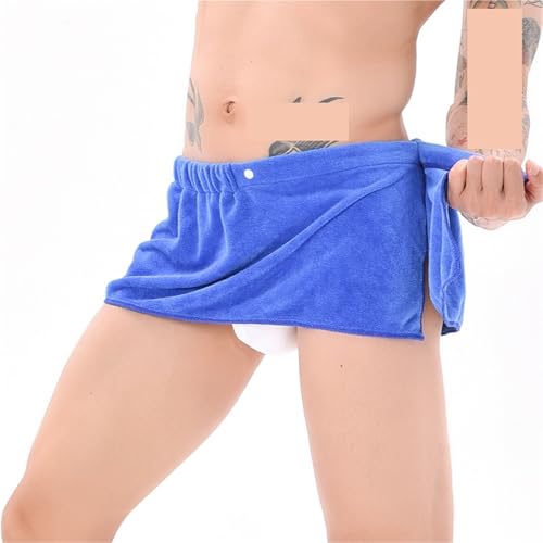 Men's Sexy Towel Bathrobe Side Open Shower Robe Plush Coral Sleepwear And Thick Bathrobe2