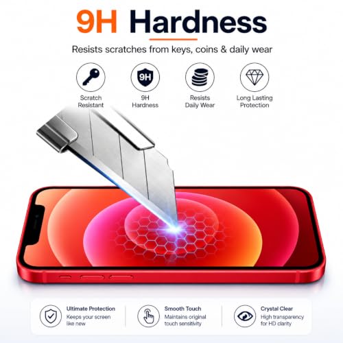 Image of Tempered glass for iPhone 12 Mini | Screen Protector Full HD Quality Tempered Glass Anti-Scratch Edge to Edge Coverage For Easy Installation (iPhone 12 Mini)