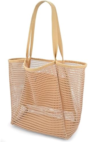 Iioscre Beach Bag for Women, Causal Hobo Handbags with Zipper Inner Pocket
