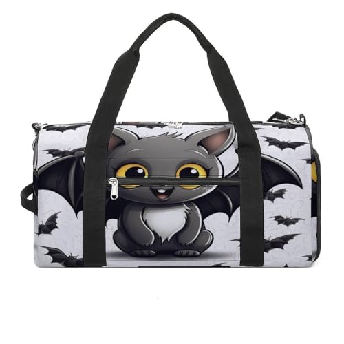 Sac de sport étanche mixte motif chauve-souris avec poche chaussures