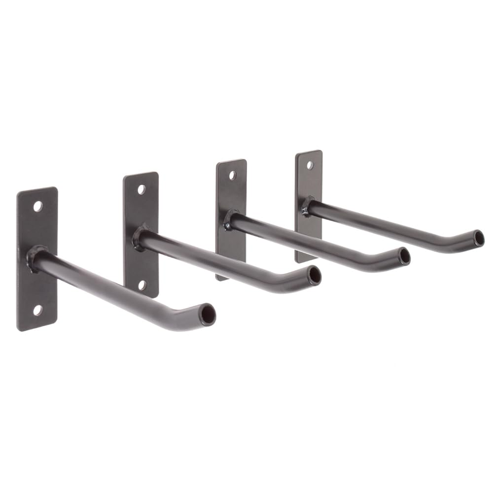 4x Felgenhalter Reifenhalterung Wandhalterung für Autoreifen & Felgen – stabile Wandhalter für Reifen und Felgen, Reifenaufbewahrung platzsparend, Wandhalter Set für Garage Keller Werkstatt (Schwarz)