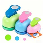 XIATIAN Circle Punch 3 Pack, Paper Punches for Crafts, Circles Cutter Punch, Circles Hole Punch for Creatively Artwork Greeting Card Making DIY Crafts 8mm 15mm 25mm (Circle)
