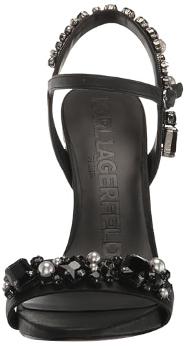 Image of KARL LAGERFELD womens Claude Ankle Strap Dressy Heeled