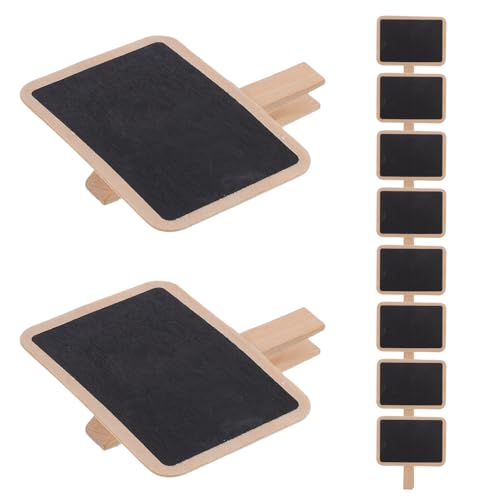 Etiquetas de pizarra borrable Ciieeo mini de madera rectangulares de alta sujeción