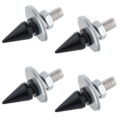 Lunsom License Plate Screws, Decorative License Plate Bolts 4 Pack Fasteners For Front And Back License Plates Tag Frame Kit,Black #TOP21
