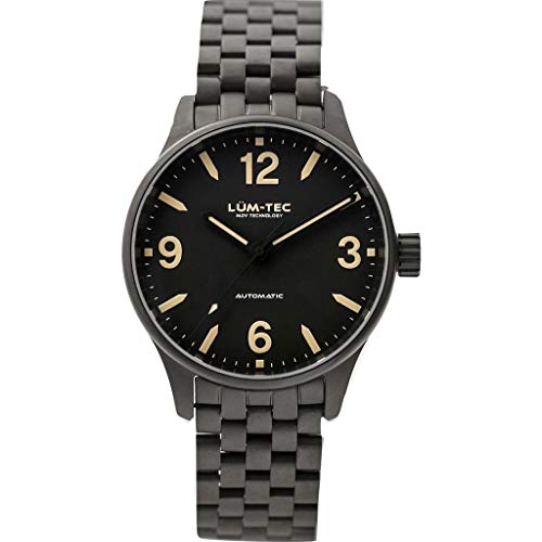 Lum-Tec C7 Automatic Wrist Watch | Charcoal Steel Wrist Watch Band