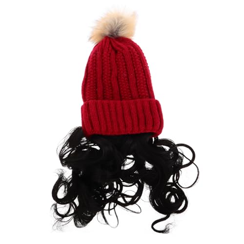 Bonnet tricoté pour femme avec cheveux longs intégrés VALICLUD