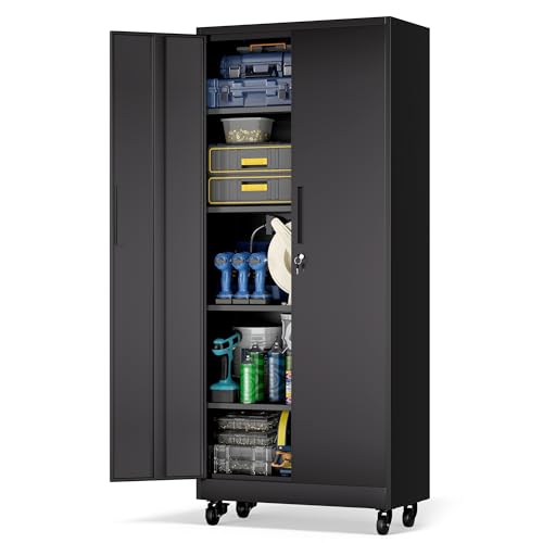 Image of Metal Storage Cabinet for Garage, Tool Cabinet, Utility Cabinet