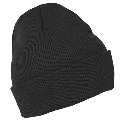 Gelante Unisex Beanie Cap Knitted Warm Solid Color Multi-Packs (12 Pack: Black) #TOP2