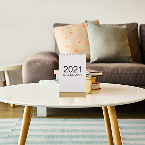 TOYANDONA 2021 Bureau Kalender Desktop Maandelijkse Flip Kalender Decoratieve Zelfstaande Coil Kalender voor School… - Image 5