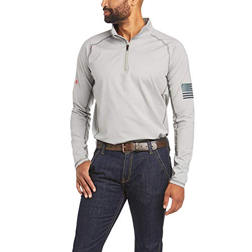 Image of Ariat Men's FR Combat Stretch Patriot 1 /4 Zip Work Shirt