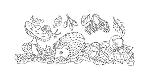 folia 951006 - Laternenzuschnitte, ca. 22 x 51 cm, 10 Bogen zum Ausmalen, Igel