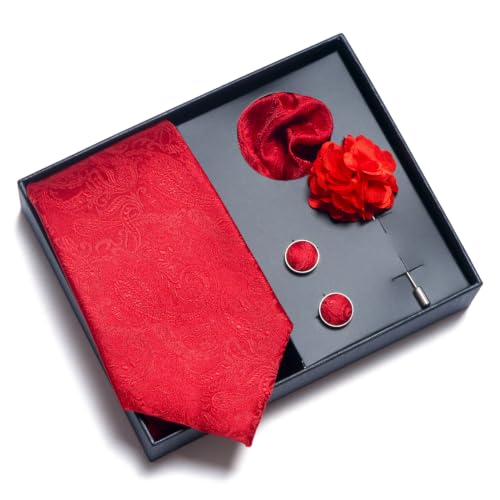 Image of joy alice 70 Colors Ties Set Men Mixed Color Necktie Handkerchief Cufflinks Brooch 3.15 Formal