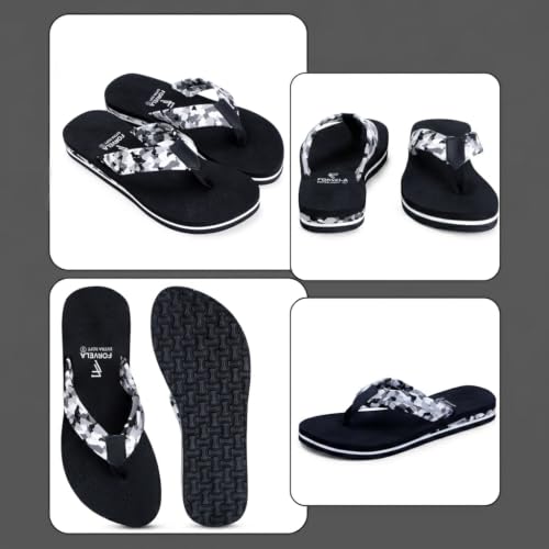 Image of FORVELA Camo Design Ortho Doctor Slipper for Women and Girls' Bathroom House Home Daily Use Dr. Chappal Orthopedic Diabetic Comfort Soft Flip flops