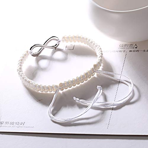 Image of COLORFUL BLING Lucky 8 Infinity Couple Bracelet Braided Leather Rope Bangle Wrist Adjustable Chain Fit 7-9 Inch for Lover Friendship