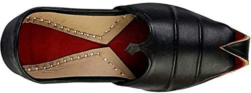 Vihan Creation Ethnic Leather Punjabi Jutti for Men Stylish Mojari for Men's Handmade Wedding Shoes GeJ-1798