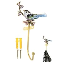 Yetaha Wall Hooks Vintage Bird Shape Coat Hooks, Decorative Antique Metal Mounted Wall Hook, Heavy Duty Vintage Coat Hanger for Hanging Keys Coats Hats Towels Bags (Bird)