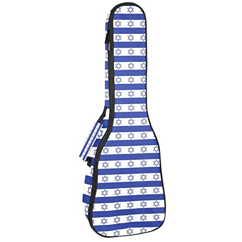 Sac de transport pour ukulélé ténor et soprano étanche bleu