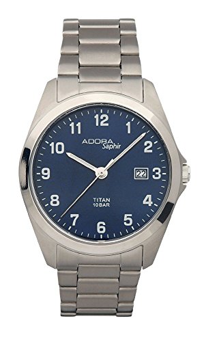 Preisvergleich Produktbild Herrenuhr Armbanduhr Analoguhr Titan mit Saphirglas Adora Saphir 28409